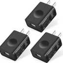 FONKEN USB Wall Charger, 3-Pack 5V 2A Power Adapter Universal Travel USB Plug Cell Phone Block Cube Compatible With iPhone, iPad, Google Nexus, Samsung, LG, HTC, Moto, Kindle and More