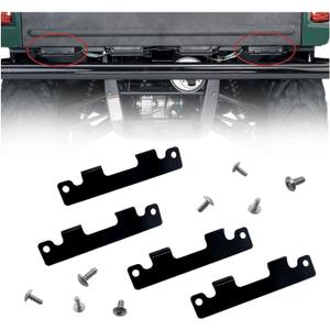 Black Gate Tailgate Hinge Plates with Stainless Steel Mounting Screws for Rhino 450 660 700 YXR450 YXR660 YXR700 4x4 2005-2013 OEM# 5UG-F4669-00-00