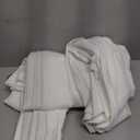 Natural Pinch Pleated Linen Curtains 84 Inch Length 2 Panels for Living Room Bedroom Textured Cream Ivory Birch Semi Sheer Boho Neutral Back Tab Pinch Pleat Hooks Rings Window Curtain 84 Inches Long