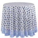 ATOSII Gulbahar Blue 100% Cotton Fall Round Tablecloth, Handblock Print Floral Table Cloth for Kitchen Dining Linen I Thanksgiving, Christmas, Weddings, Outdoors, Parties I 90" Inches Diameter