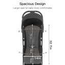Gromast Gravity Folding Baby Stroller - Portable Travel Toddler Stroller w/Adjustable Backrest, Canopy & Cup Holder, Lightweight and UV Protected, One-Hand Automatic Folding - Black