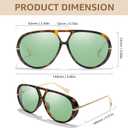 TJUTR Oversized Aviator Sunglasses for Women & Men, Retro Luxury Designer Sunglasses Big Shield Shades with UV Protection