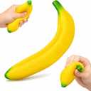 Bannana Squishy Toy, Giant Banana Squishy, Banana Squishys Jumbo, Soft Jumbo Squishys Bananas Toys, Soft PU Foam (7 Inch)