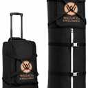 Golf Travel Bag with Wheels Padded Airline-Approved Golf Club Travel Cover, Heavy-Duty Soft Sided Flight Bag with Reinforced Base & Carry Handles Fits Full Size Cart & Stand Bags