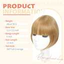 Clip in Bangs, French Bangs Hair Clip, 360Cover Top Hair Toppers for Women with Thinning Hairs, 10 Inch Fake Bang Hairs Pieces for Women Daily Wear (Blonde)