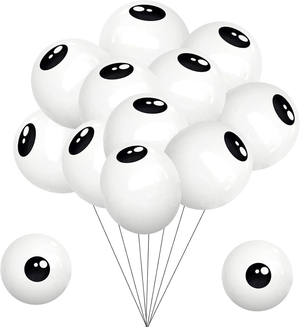 100PCS Eyeball Balloons - Latex Eye Balloons Halloween Decorations Garland Supplies