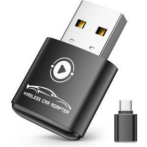 vnilrgle Wireless CarPlay Adapter for Apple iPhone（2026 Upgraded） Mini Design, Converts Factory Wired to Wireless Adapter for CarPlay, Plug and Play, Auto Connect Fast and Stable(Black)