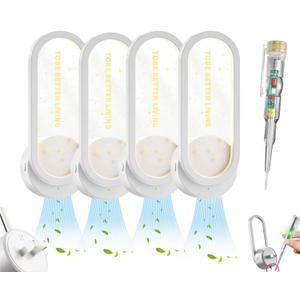 4 Pack Air Purifier Plug In for Home Night light design,Air Ionizer Purifier Plug In,Portable Negative Ion Generator,Ionic Air Freshener For Pet Odor,Kitchen Odor,Dust,Smoke Smell