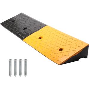 MYOYAY 5'' Rise Rubber Curb Ramp Heavy Duty Rubber Threshold Ramp 10 Ton Car Vehicle Curbside Driveway Ramp for Loading Dock Sidewalk Wheelchair, 38'' (L) x 11.8'' (W) x 5'' (H)