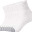 WANDER Men's Athletic Ankle Socks 8 Pairs Thick Cushion Running Socks for Men&Women Cotton Socks  (8 Pair A-white, Shoe Size: 6-9)