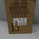 Smiry Bamboo Shoe Rack for Closet, 5 Tier Small Wooden Stackable Shoe Organizer, Free Standing Shoes Storage Shelf for Entryway, Front Door Entrance, Brown