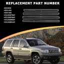 Car Outer Door Window Sweep Molding Trim Weatherstrip Seal Belt Compatible with Jeep Vehicle 1999-2004 Grand Cherokee, Replace#55135879AF 55135878AF 55135890AF 55135891AF