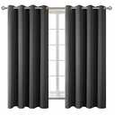 BGment Blackout Curtains - Grommet Thermal Insulated Room Darkening Bedroom and Living Room Curtain, Set of 2 Panels (52 x 63 Inch, Dark Grey)