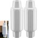 Dock Bumpers for Poles, Boat Dock Pole bumpers for Docking Dock Post Bumpers for Slide-Over Pole, Slip-On Dock Support Pipe, Vertical Protection Soft UV-Resistant Marine-Grade Vinyl 2 Pack White