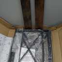 Vinyl Record Storage Holder, Metal & Wooden Record Crates with Divider, Holds up to 50-100 Records, Vinyl Storage Album Storage Rack for Books,Files (17.32"X14.56"X10.43", Brown-Iron Mesh)