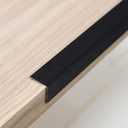 Trimold Brushed Black Aluminum Peel and Stick L Molding Corner Guards with 90° Angle for Wall Door Frame Cabinet Baseboard Protection and Decoration, 51.2in x 0.8in (3Pcs)