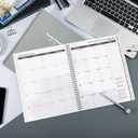 2 x 2026-2027 Monthly Planner/Calendar - 2 Year Planner 2026-2027, Monthly Tabs, 9  11, Jan 2026 - Dec 2027, Hard Cover, Inner Pocket - Grey