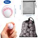 40 Pcs Mini Foam Baseballs 1.18 Inch Stress Balls with Drawstring Mesh Bag Baseball Party Favors Soft Foam Mini Sport Ball for Anxiety Relief Relaxation Part