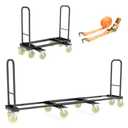 Heavy Duty Furniture Moving Dolly Cart, 1322 LBS High Capacity 8-Wheel Extendable Hand Truck, 42.5-94.5 Inch Adjustable Industrial Platform Cart with 6M Strap for Warehouse Large Appliance Bulk Goods