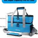 Paddle Board Cooler Waterproof,26L SUP Paddleboard Cooler Deck Bag fits 42 Cans,2 Compartments Paddle Board Accessories for Kayaking,Beach, Camping(Blue)