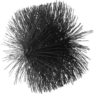 PATIKIL 7" Wire Chimney Cleaning Brush, Polypropylene Round Chimney Sweep Brush with M6 Fitting for Fireplace Burning Stove Tent Dryer Pipes, Silver