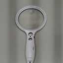 Large Magnifying Glass with Lights,10X 25X 45X 60X Handheld Lighted Magnifier, 5in Page Magnifier LED Lights, Magnifying Glass for Reading Small Prints & Low Vision Seniors with Aging Eyes