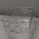 MOONEDGE Large Clear Plastic Storage Bins 4 Pack, 12" x 8" x 6" Stackable & Durable Organizers for Kitchen, Pantry, Refrigerator & Bathroom  Food Safe, Easy to Clean, Ideal for Home Organization