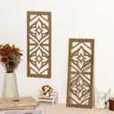 Zzbakress 2 Pcs Mid Century Modern Wall Decor Wooden Abstract Geometric Art for Home Living Room Bedroom (Style X)