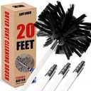 Particle Furnace Cleaning Brush, 4"/6" Brush,Chimney Brush,Dryer Vent Cleaner Kit,Flexible Rods (15PcsRods+1Pcs 4"+1Pcs 6" Brush)