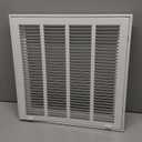 16"W x 16"H [Duct Opening Size] Steel Return Air Filter Grille - Removable Face/Door for 1 inch Filters -HVAC Vent Cover Grill - White [Outer Dimensions: 18 5/8"W X 18 5/8"H]