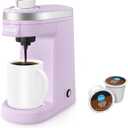 CHULUX Mini Coffee Maker for K Capsule, Single Serve Coffee Maker for One Cup Americano, Lightweight Pod Coffee Machine, Lavender