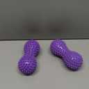 Peanut Shape PVC Hard Spiky Massage Ball Trigger Point Deep Tissue Massaging Hand Foot Massager Roller Ball Tension Muscle Relax - 2 Pack, Purple (Purple)