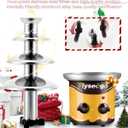 Chocolate Fountain Machine 4 Tiers Cheese Fountain Perfect for Nacho Cheese, Chocolate Sauce, Wedding, Party