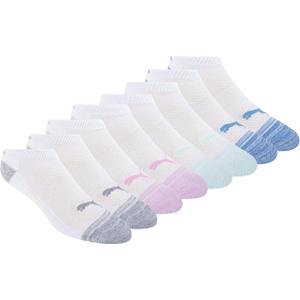 PUMA Women's Low Cut Socks (8-Pack) (9-11, White)