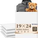 Metronic Large Bubble Mailers 19x24 Inch 15 Pack White Padded Envelopes, 19x24" 15PC