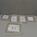 Amyhill Set of 5 Metal Picture Frames Vintage Minimal Ornate Floating Frames 4, 6, 7 Inches Photo Antique Easel Stand Vertical Glass Holder for Pictures Photos Desk Tabletop Display(Gold)