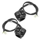 1 Pair Control Switches Handlebar Horn Turn Signals Light On/Off Switch with Wire Harness Replacement for Harley 1996-2012