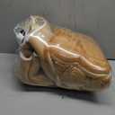 JIUPETY Dog House Dog Bed with Cover Cave with Non-Slip Bottom, M Size Tent Bed for 7-14 Lb Dogs and 9-17 Lb Cats, Brown