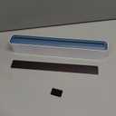 Refillable Plastic Wrap Dispenser with Cutter, Multi Purpose Cling Film Dispenser, PP Material,Size for Kitchen Storage Organization (White Blue)