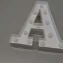 Pooqla LED Marquee Letter Lights Sign, Light Up Alphabet Letter for Home Party Wedding Decoration A
