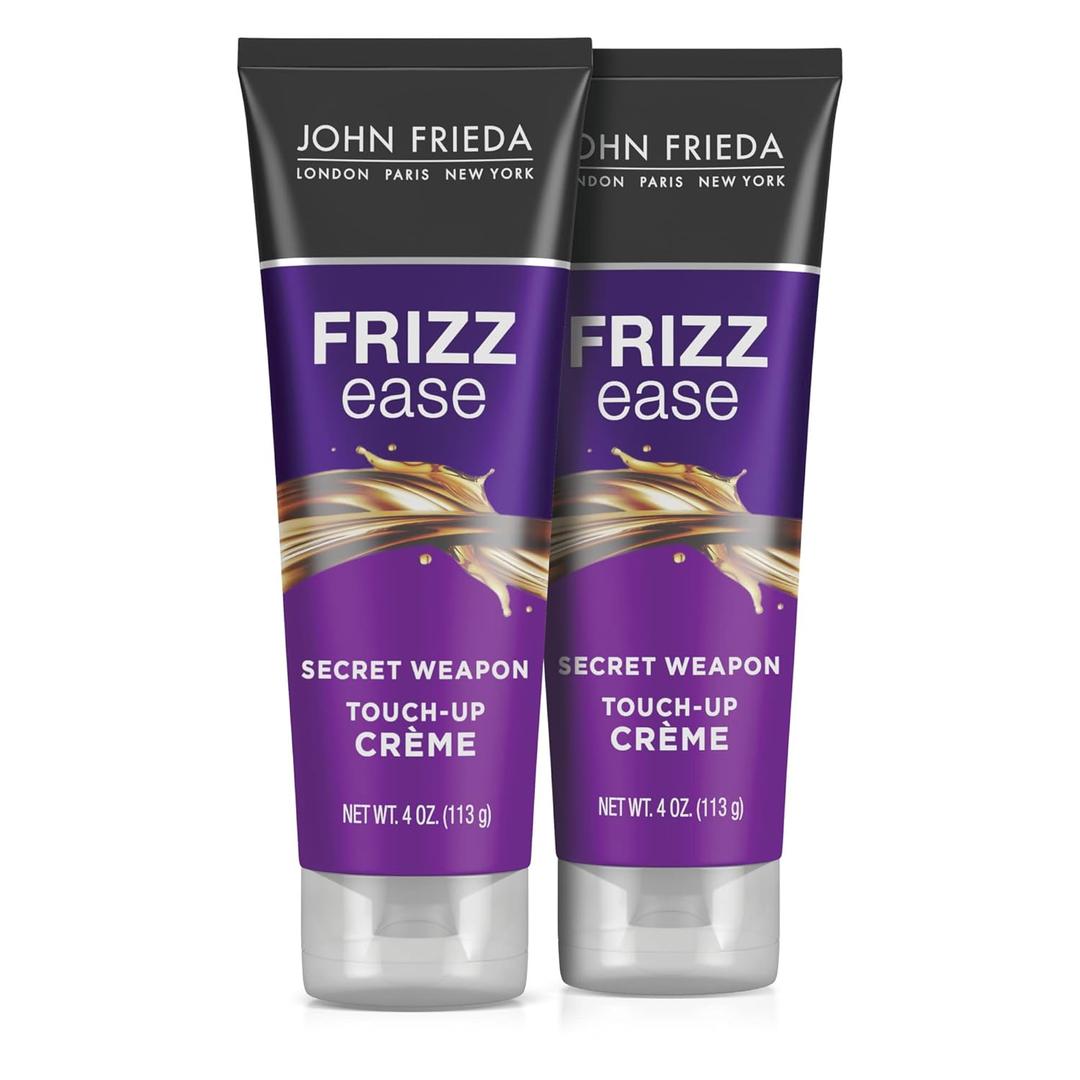 John Frieda Frizz Ease Secret Weapon Touch-Up Crme, Smoothing Cream for Flyaways, Frizz-Free & Split Ends, Infused with Avocado Oil to Seal in Moisture and Eliminate Flyaways, 4 Oz, Pack of 2