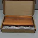 Rebee Vision Farmhouse Key Holder Wall Mount - Small Key Rack & Mail Organizer for Wall with 4 Key Hooks & Small Shelf - Home Essentials for Home Decor (Acacia Wood) (Small - 8 inch)