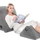 EKEPE Inflatable Wedge Pillow Set for Sleeping, Bed Wedge Pillow Set for Travel, Post Surgery Wedge Pillow for After Surgery, Knee & Back Pain, Acid Reflux, GERD, Anti Snoring and Heartburn