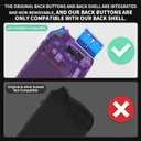 eXtremeRate Chameleon Purple Blue Replacement Full Set Buttons for Steam Deck, DIY Custom ABXY D-pad Trackpad Bumpers Triggers Buttons Sets for Steam Deck LCD Handheld Console - Console NOT Included