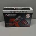 AOBEN Rivet Nut Tool Kit, Nutsert Gun Kit, Upgraded Rivnut Tool with 10 Metric and SAE Madrels, 100 Pcs Rivnuts, and Rugged Carrying Case