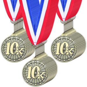 Remuuly 30/100 Pcs 5k Race Medals Bulk 2'' Gold Trophy Award 5k Running Trophy Medal Award First Place with Neck Ribbons Prize Gift for Race Walk Tournaments Match Sports Competition Adult