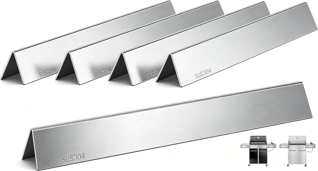 QuliMetal SUS304 24.5 Inch Flavorizer Bars for Weber Genesis 300 Series