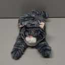 Gray Tabby Cat Stuffed Animals, Microwavable Stuffed Animal Adorable Fluffy Cat Plush for Warmth & Comfort, Heatable & Coolable Lavender Scent Cat Toys, Cute Soft Plushies Cat Gifts for Kids & Adults