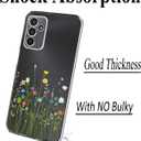 Unov Case Compatible with Samsung Galaxy A05s Clear with Design Soft TPU Shock Absorption Slim Embossed Pattern Protective Back Cover 6.7 inches (Flower Bouquet)