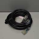 POWGRN 25 Ft 10AWG Black Outdoor Extension Cord Waterproof Heavy Duty 10 Gauge 3 Prong, Flexible Cold-Resistant Power Cord Indoor & Outside with Lighted Indicator End, 15Amp 1875W SJTW ETL Listed